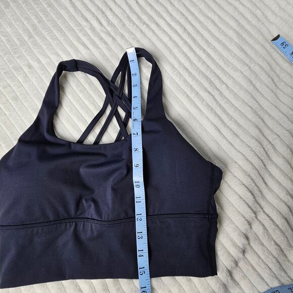 CRZ Yoga Butterluxe Strappy Longline Sports Bra Dark Navy Medium Support Size M - Picture 7 of 7